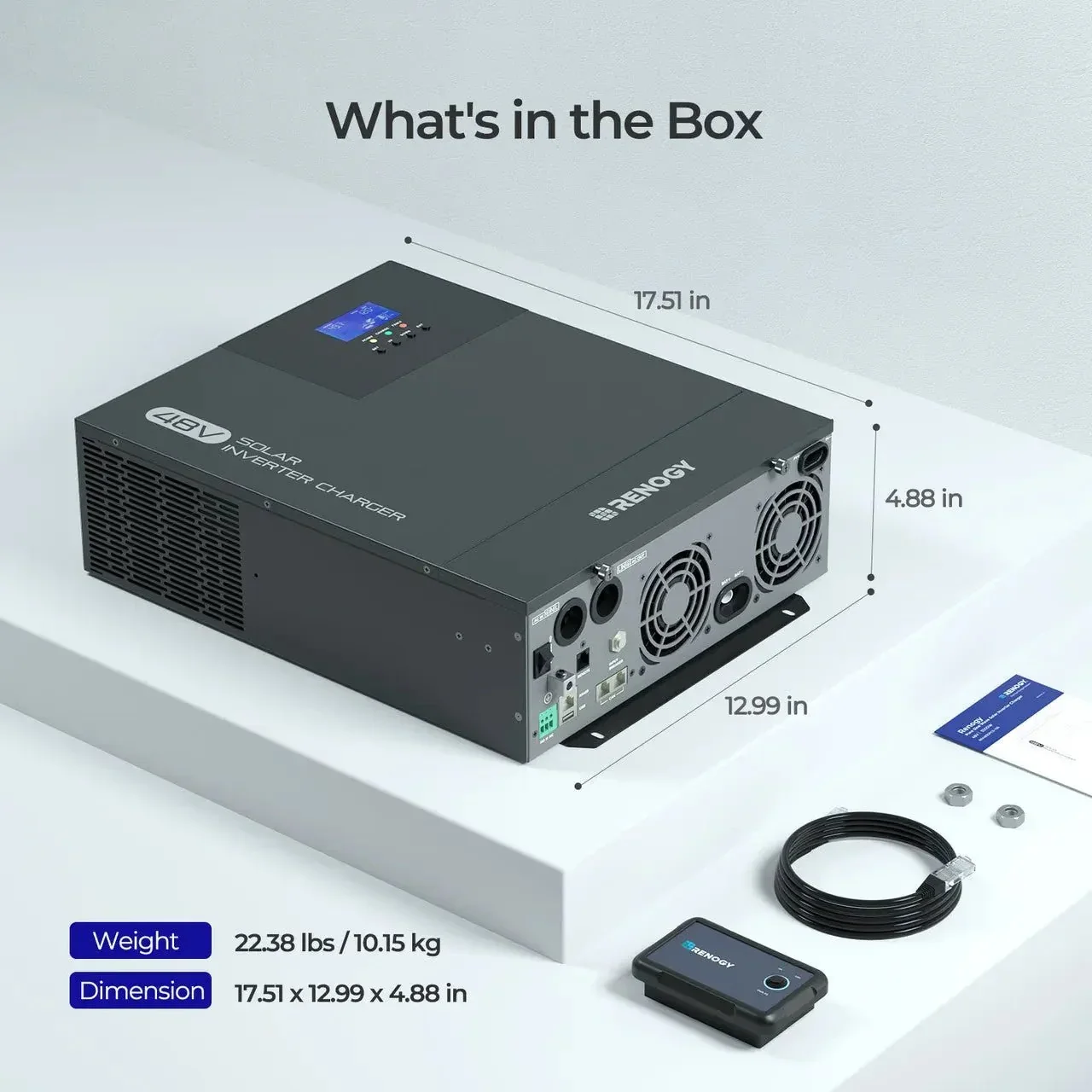 Renogy 3500W 48V Pure Sine Wave Solar Inverter Charger - view 7