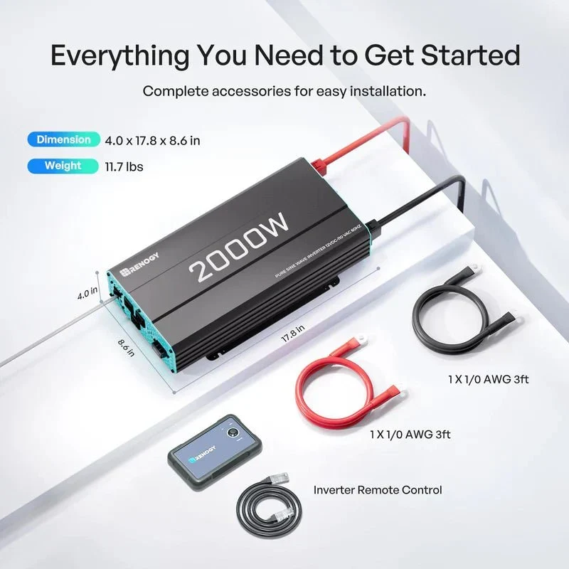 Renogy 2000W 12V Pure Sine Wave Inverter - view 9