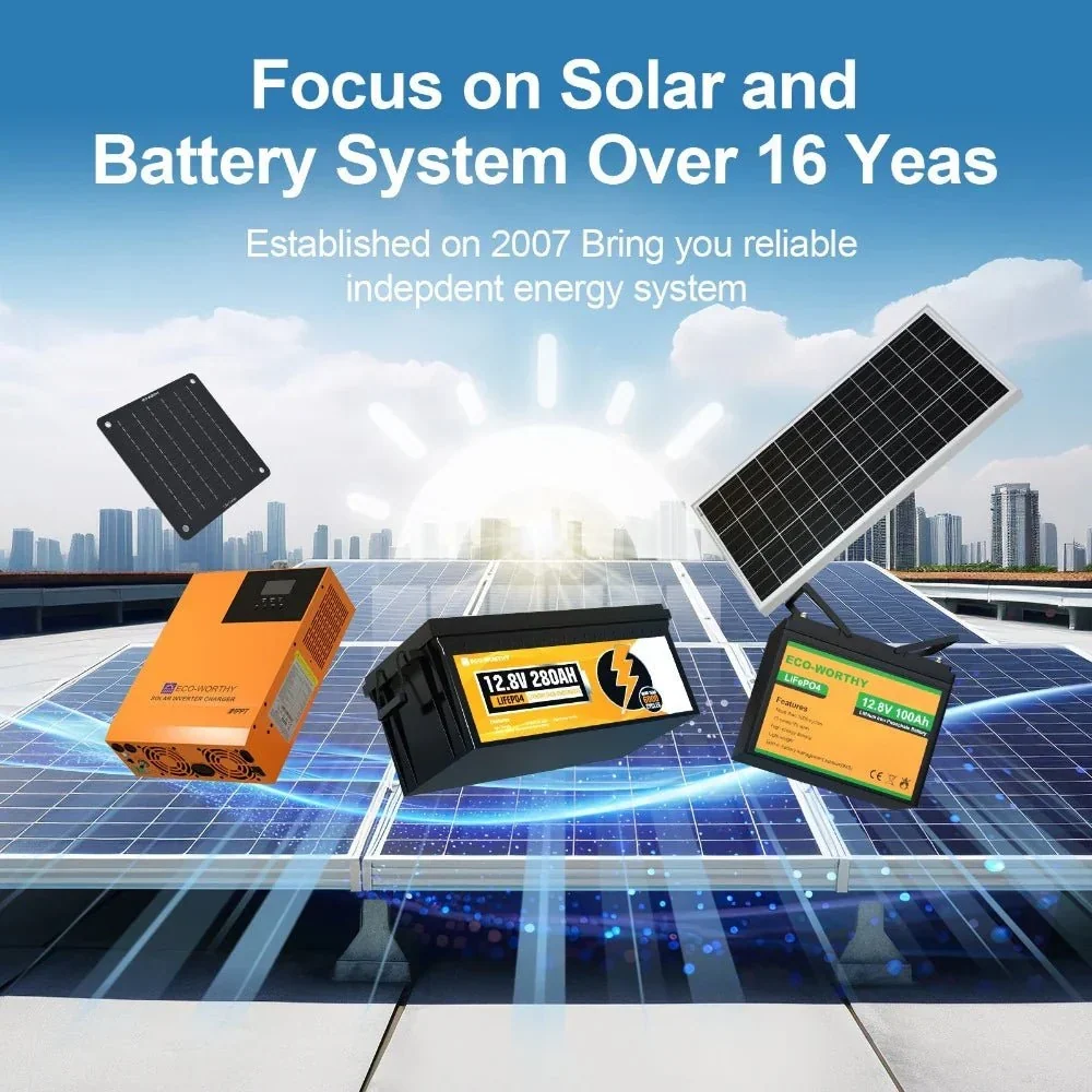 ECO-WORTHY 48V 50Ah Stackable LiFePO4 Battery - view 10