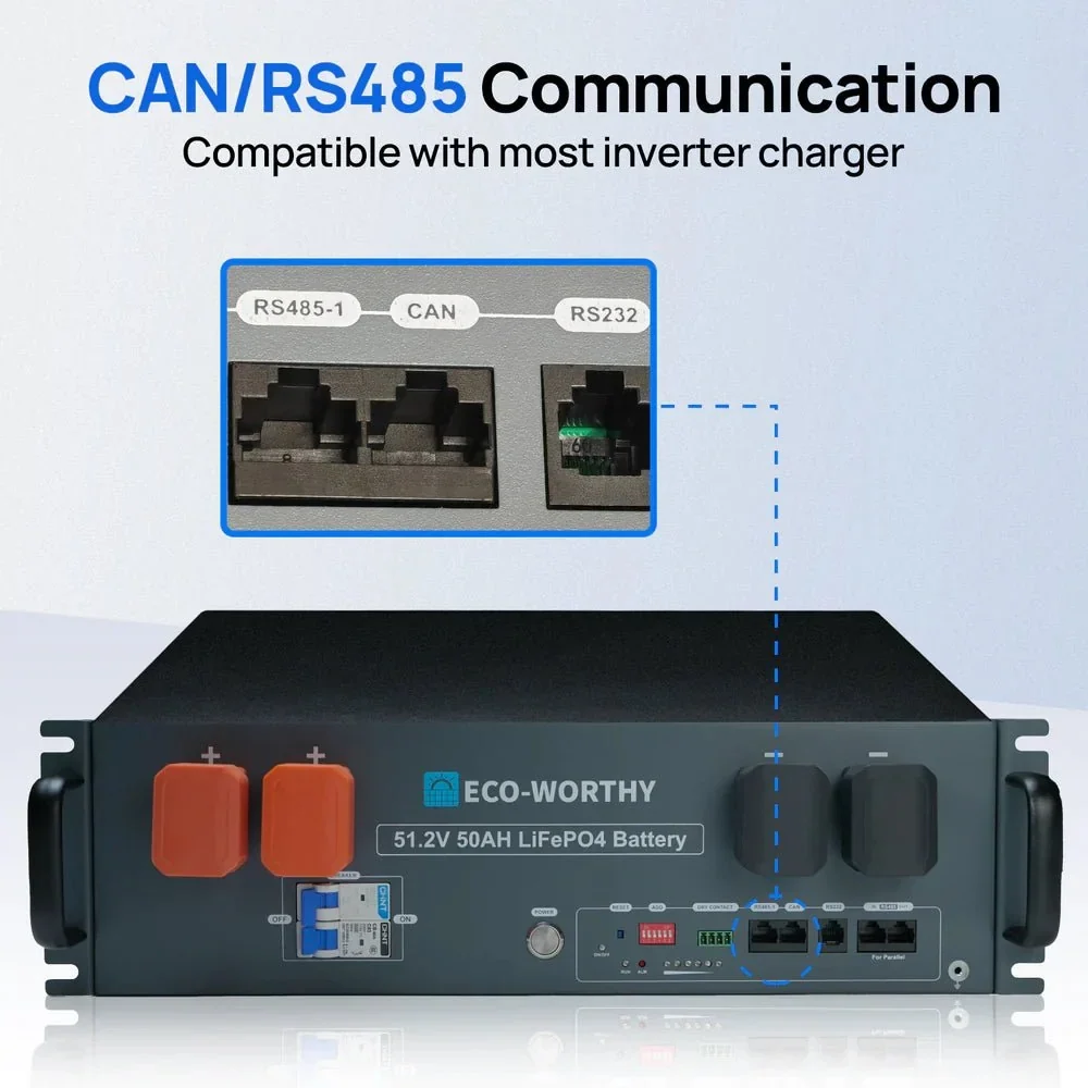 ECO-WORTHY 48V (51.2V) 50Ah Server Rack Battery - view 7