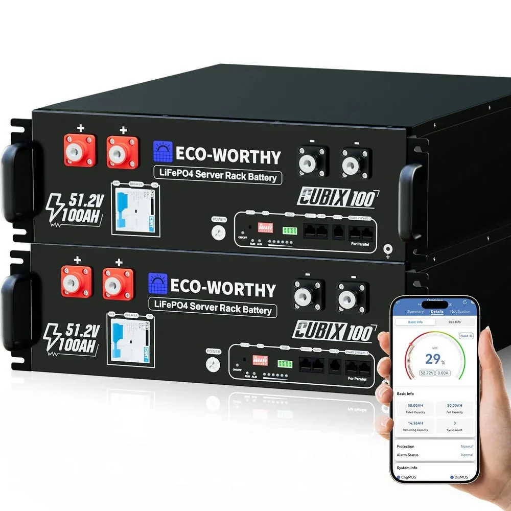 ECO-WORTHY Cubix 100 48V 100Ah Server Rack Battery - view 2