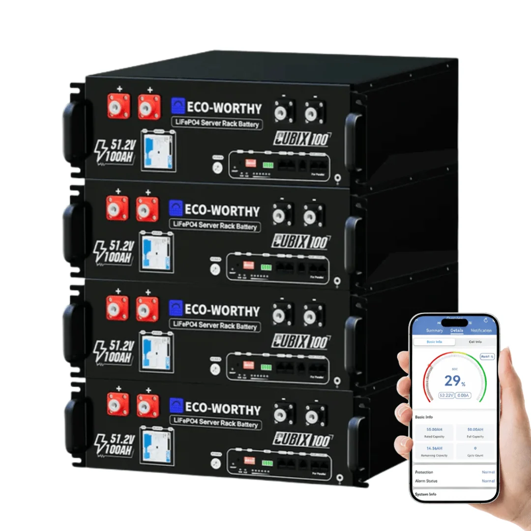 ECO-WORTHY Cubix 100 48V 100Ah Server Rack Battery - view 3