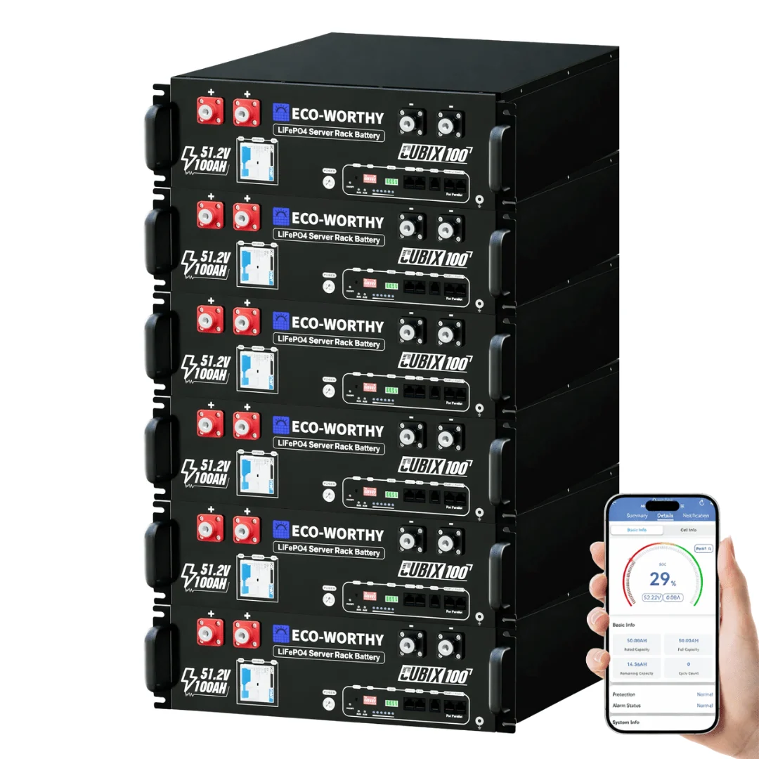 ECO-WORTHY Cubix 100 48V 100Ah Server Rack Battery - view 4