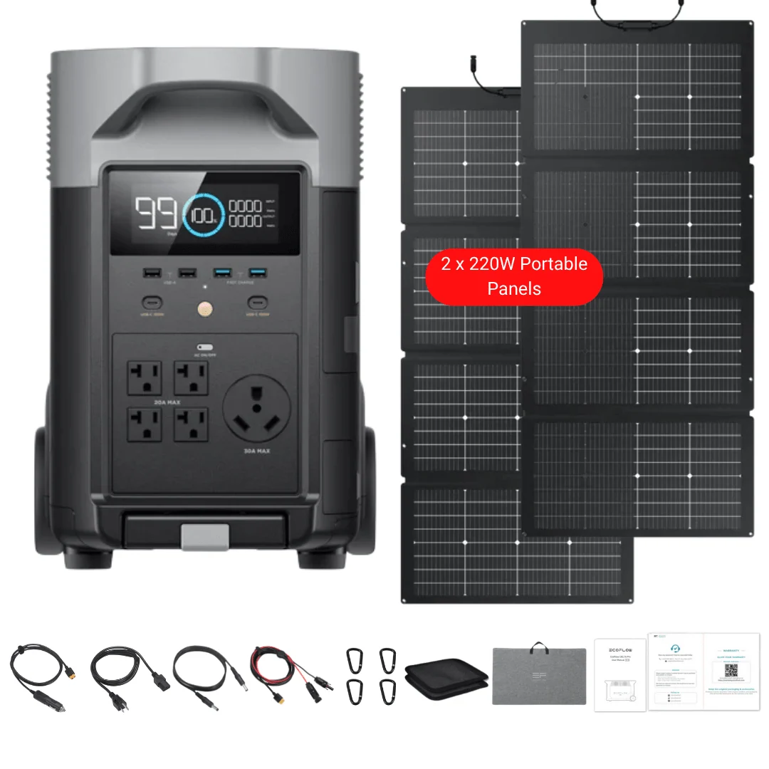 EcoFlow DELTA Pro Solar Generator + 220W Portable Solar Panels - view 2