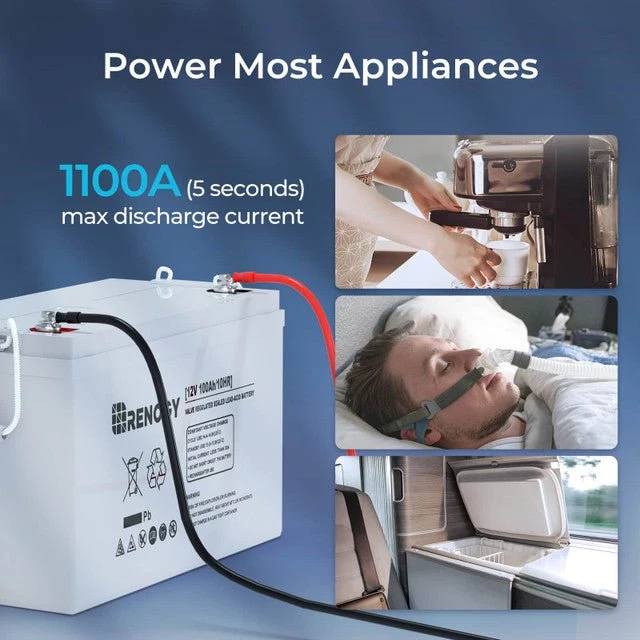 Renogy 12 Volt 100Ah Deep Cycle AGM Battery - view 4