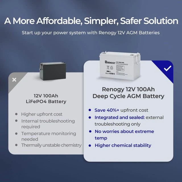 Renogy 12 Volt 100Ah Deep Cycle AGM Battery - view 5