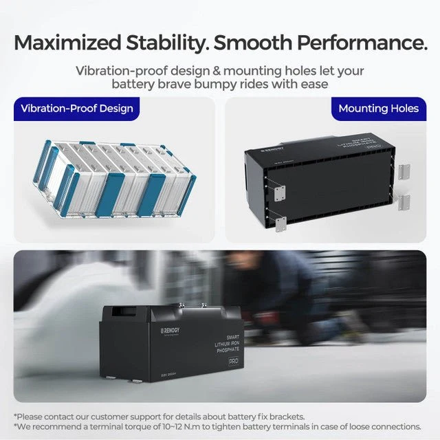 Renogy 12V 200Ah Pro Smart Lithium Iron Phosphate Battery w/Bluetooth & Self-heating Function - view 4