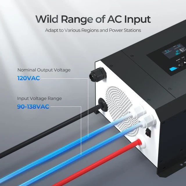 Renogy 2000W 12V Pure Sine Wave Inverter Charger w/ LCD Display - view 7