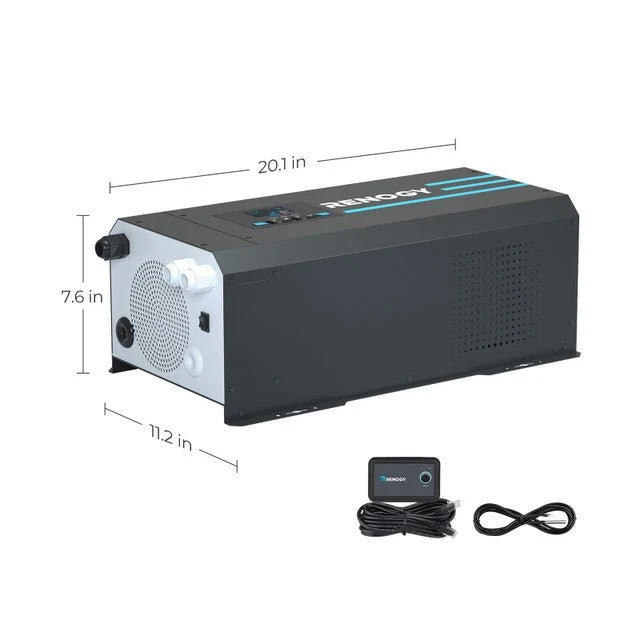 Renogy 2000W 12V Pure Sine Wave Inverter Charger w/ LCD Display - view 10