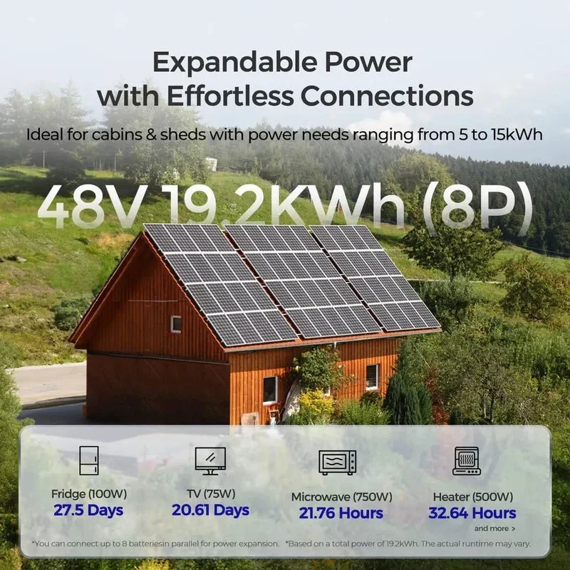 Renogy 48V 50Ah Smart Lithium Iron Phosphate Battery with Self-heating + Battery Monitor - view 4