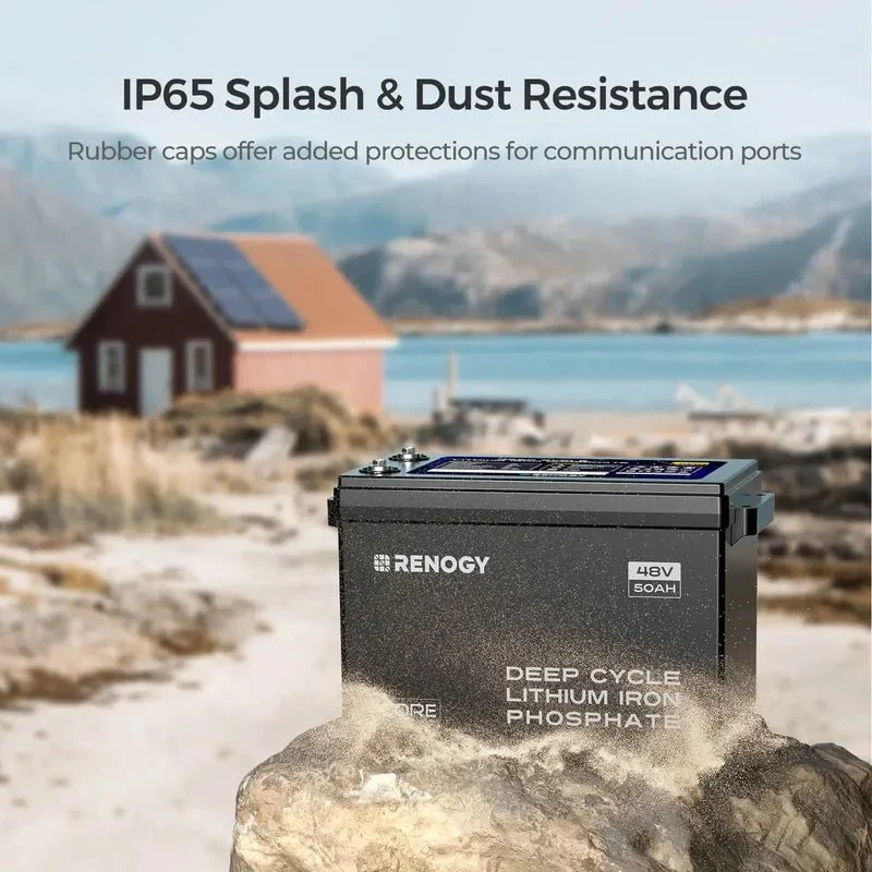 Renogy 48V 50Ah Smart Lithium Iron Phosphate Battery with Self-heating + Battery Monitor - view 5