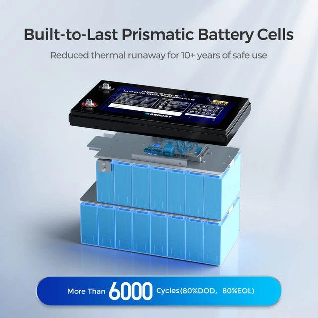 Renogy 48V 50Ah Smart Self-Heating Lithium Iron Phosphate Battery - view 9