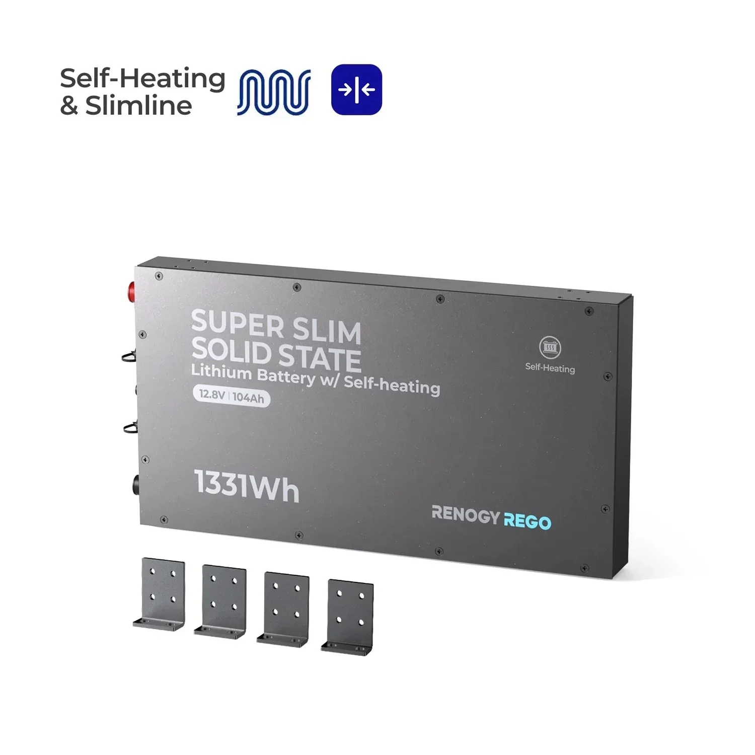 Renogy REGO 12V 104Ah Super Slim Lithium Iron Phosphate Battery with Self-Heating - view 7