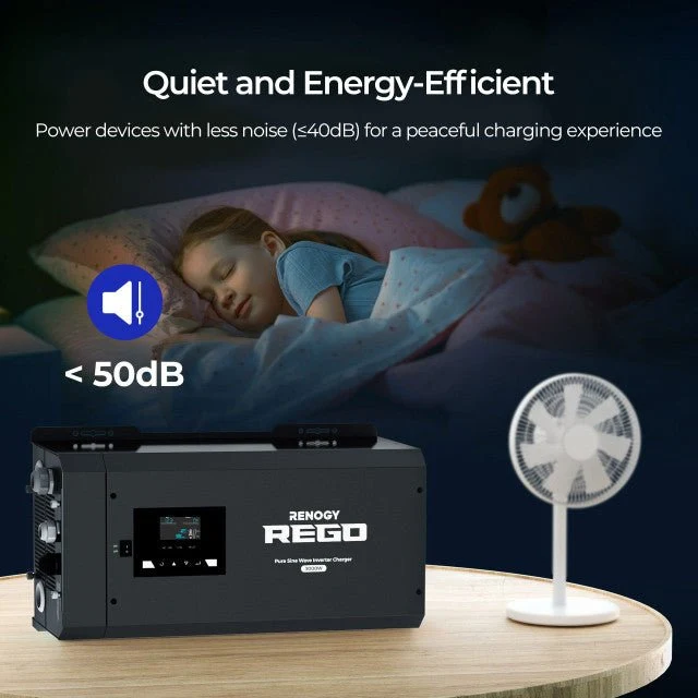 Renogy REGO 12V 3000W Pure Sine Wave Inverter Charger w/ LCD Display - view 8