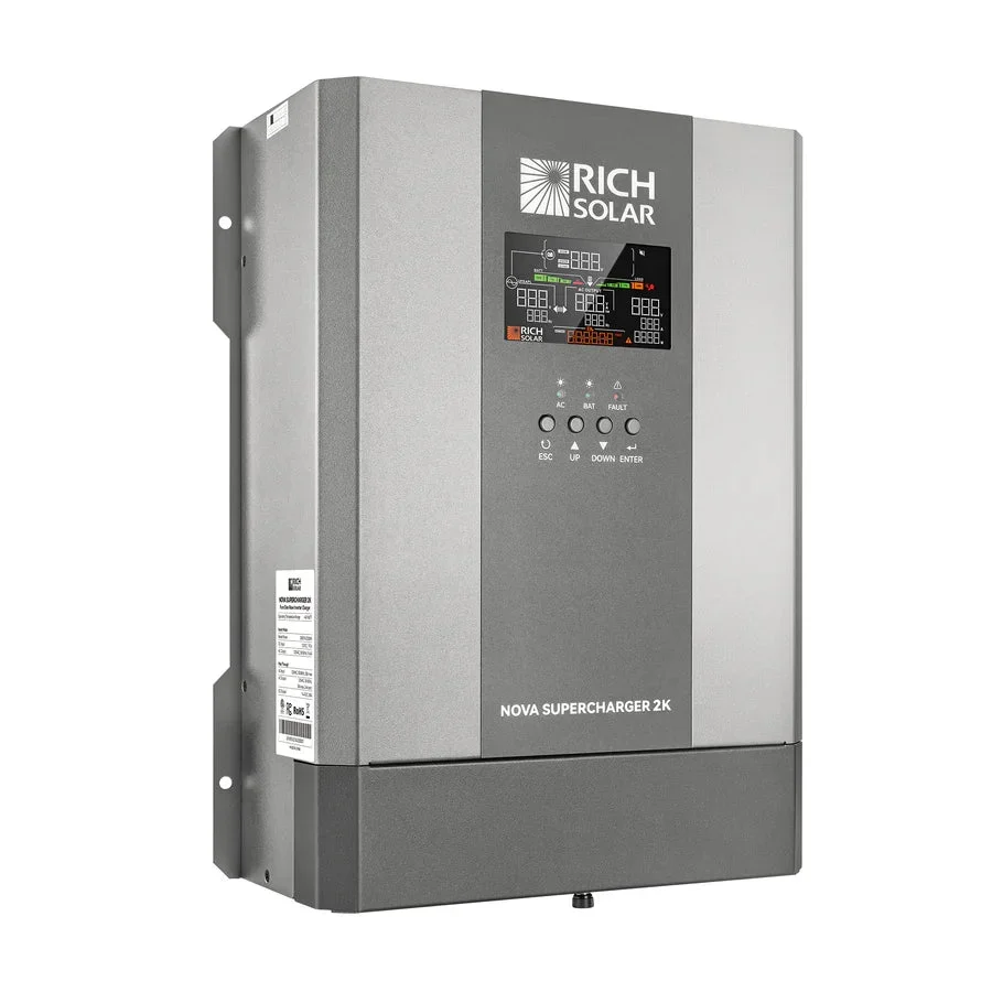 Rich Solar NOVA SUPERCHARGER 2K 2000W 12V Pure Sine Wave Inverter Charger - view 3