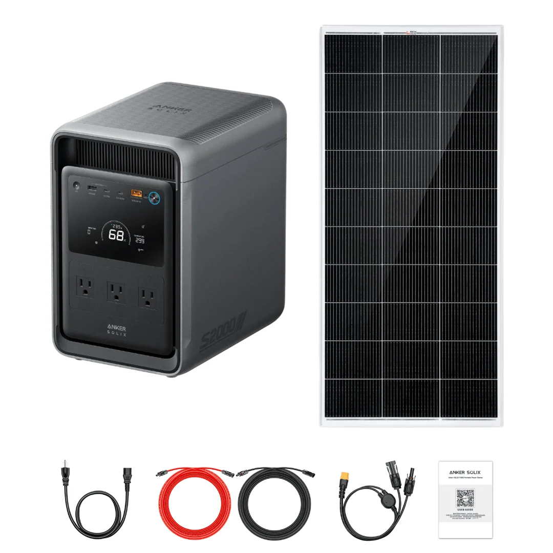 Anker SOLIX S2000 Portable Power Station + Custom Solar Panel Bundle Option - view 11