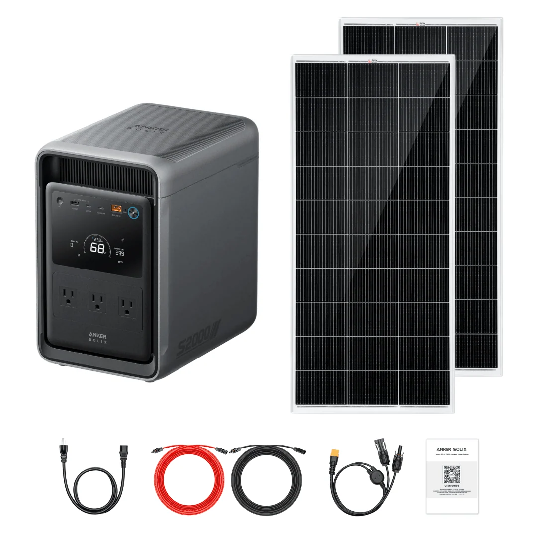 Anker SOLIX S2000 Portable Power Station + Custom Solar Panel Bundle Option - view 12