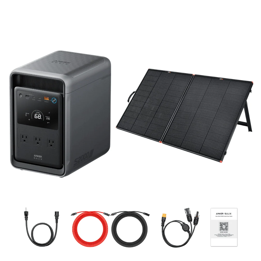 Anker SOLIX S2000 Portable Power Station + Custom Solar Panel Bundle Option - view 3