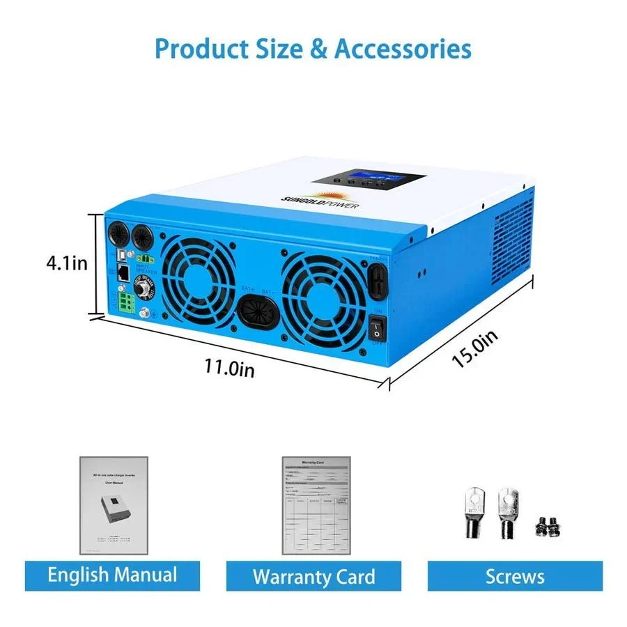 SunGoldPower 3000W 24V Solar Inverter Charger (SPH302480A) - view 8