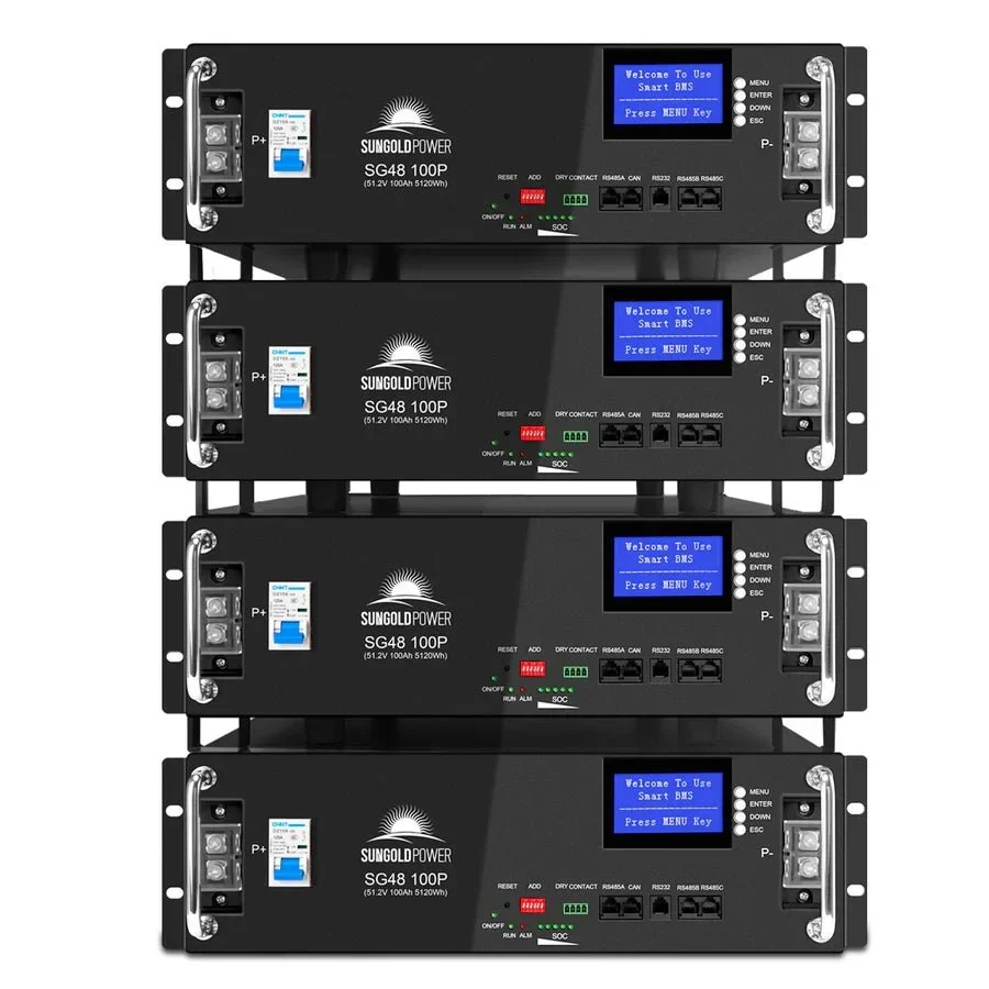 SunGoldPower 48V 100Ah Server Rack LiFePO4 Lithium Battery - view 4