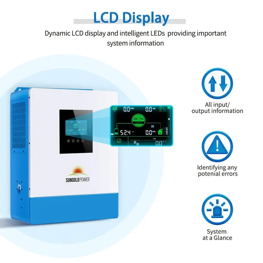 SunGoldPower 5000W 48V Solar Charger Inverter (SPH5048P) - view 4