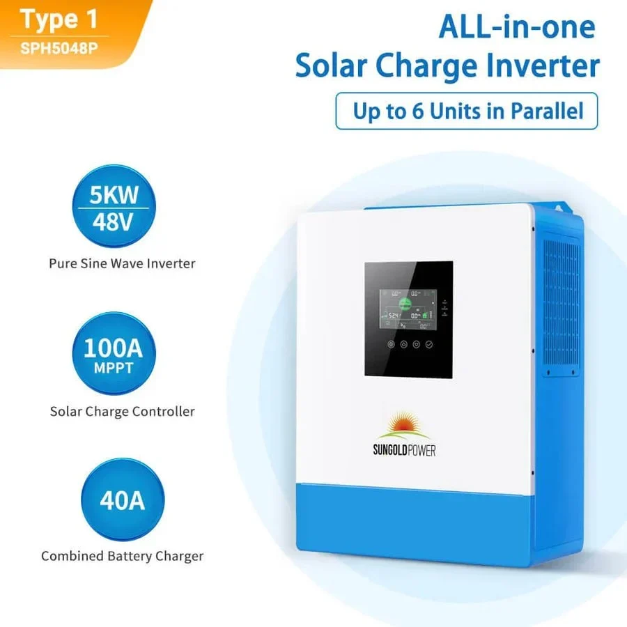 SunGoldPower 5000W 48V Solar Charger Inverter (SPH5048P) - view 2