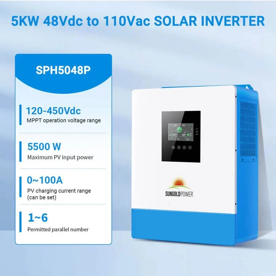 SunGoldPower 5000W 48V Solar Charger Inverter (SPH5048P) - view 3
