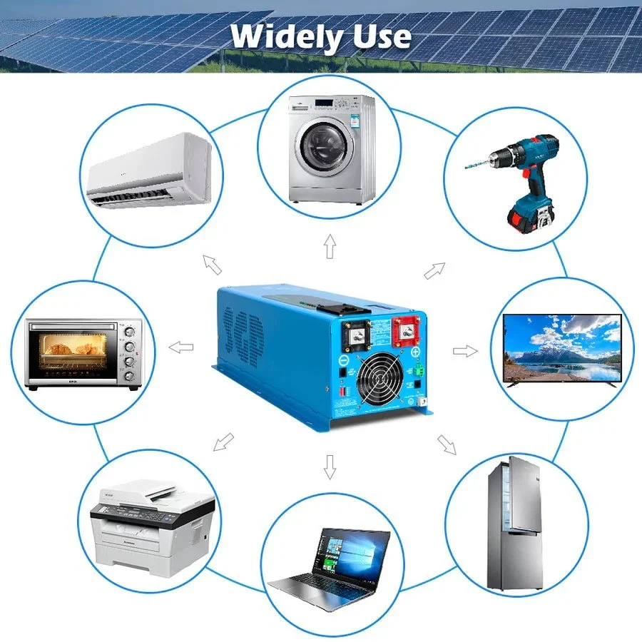 SunGoldPower 6000W DC 24V Split Phase Pure Sine Wave Inverter With Charger - view 5