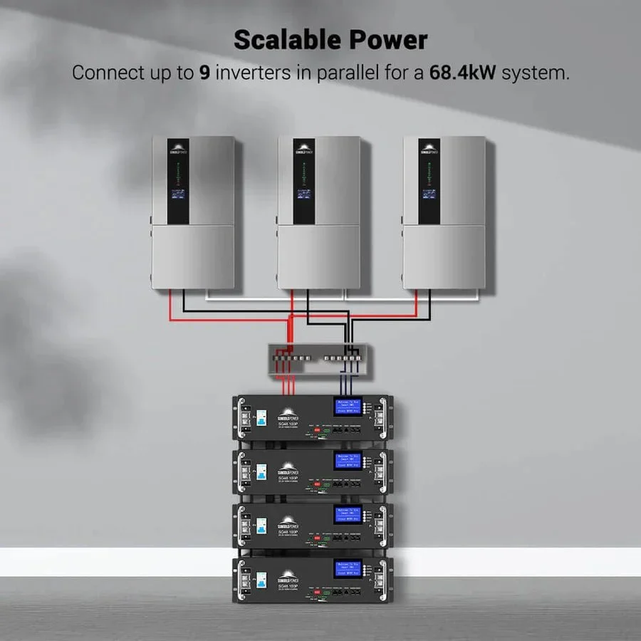 SunGoldPower 7.6KW 48V Split Phase Hybrid Solar Inverter - view 6