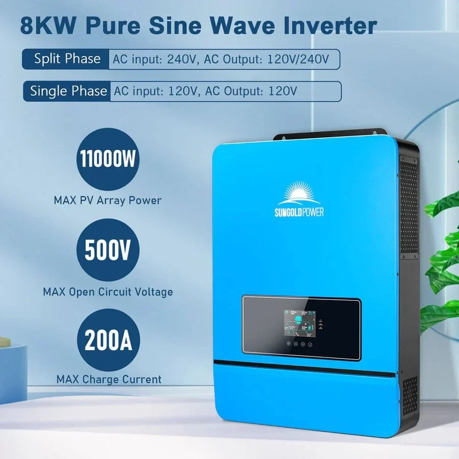 SunGoldPower 8KW 48V Split Phase Solar Inverter - view 2